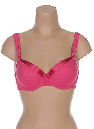 Sutien efect material satinat top sutien modelat roz IMPLICITE femeie