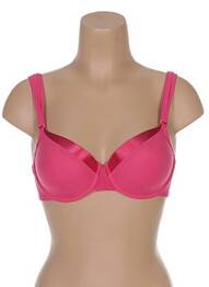 Sutien efect material satinat top sutien modelat roz IMPLICITE femeie