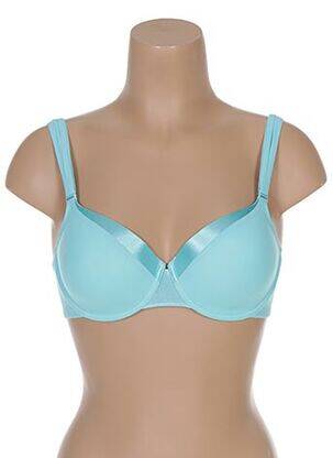 Sutien efect material satinat top sutien modelat albastru IMPLICITE femeie