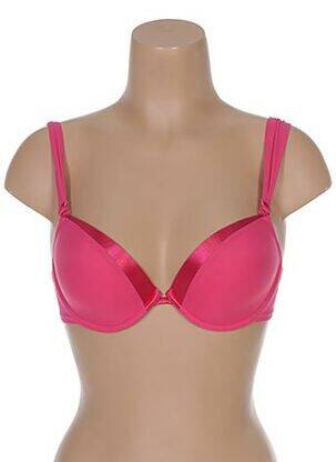 Sutien efect material satinat top sutien modelat roz IMPLICITE femeie