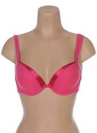 Sutien efect material satinat top sutien modelat roz IMPLICITE femeie