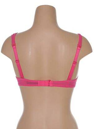 Sutien efect material satinat top sutien modelat roz IMPLICITE femeie