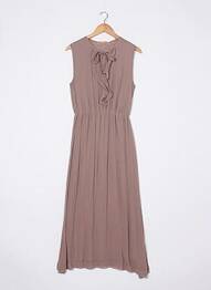 Rochie lungă fără mâneci fără mâneci maro LA FEE MARABOUTEE femeie