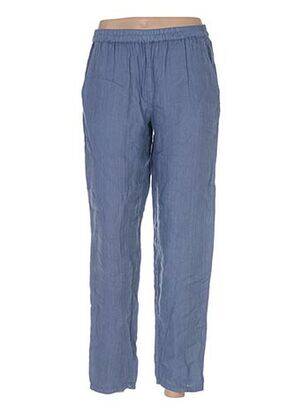 Pantalon drept talie elastică albastru LA FEE MARABOUTEE femeie