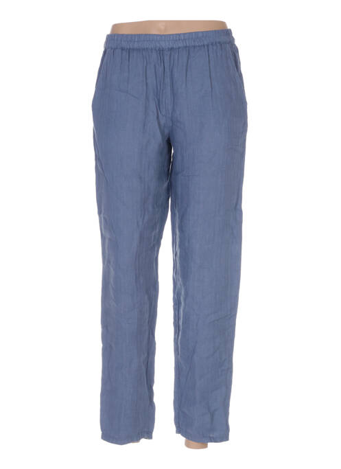 Pantalon drept talie elastică albastru LA FEE MARABOUTEE femme
