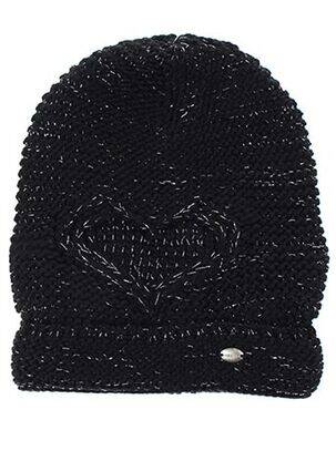 Căciulă tricot gros negru MAXIMO fată