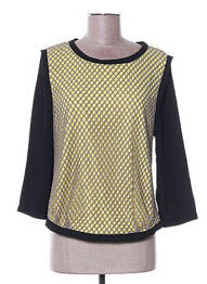Tricou mâneci 3/4 mâneci 3/4 galben ARELINE femme