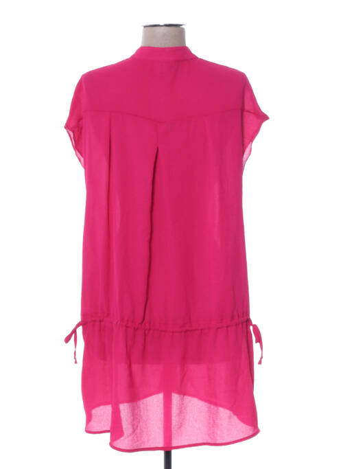 Tunică fără mâneci țesătură crep roz ARELINE femme