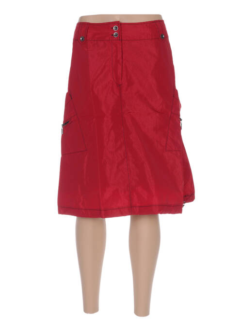 Fustă midi roșu ARELINE femeie