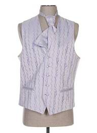 Vestă fără mâneci țesătură satinată violet GREGE CREATION bărbat