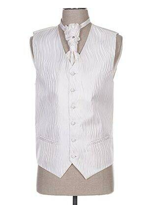 Vestă fără mâneci țesătură satinată bej CLAUDE GABRIEL bărbat