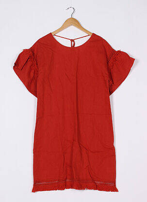 Rochie midi mâneci lungi mâneci lungi portocalie ANTHROPOLOGIE femeie