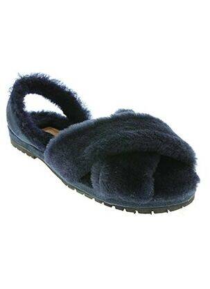Papuci/pantofi de casă toc plat până la 3 cm albastru NILA & NILA femeie
