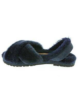 Papuci/pantofi de casă toc plat până la 3 cm albastru NILA & NILA femeie