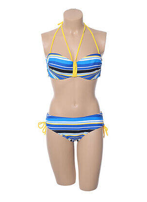 Costum de baie din două piese top bentiță top bentiță albastru BESTFORM femeie
