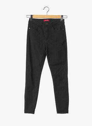 Pantalon slim talie înaltă talie înaltă negru GUESS femeie