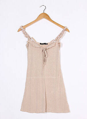 Tunică fără mâneci bej BOOHOO femeie