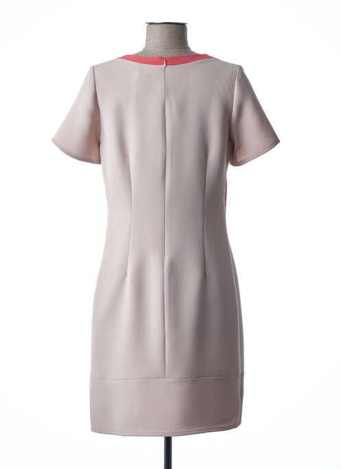 Rochie midi bej FRANCE RIVOIRE femeie