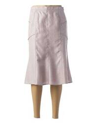 Fustă midi talie elastică roz IMPULSION femme