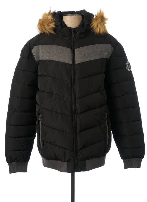 Geacă matlasată buzunare cu glugă negru KAPORAL homme