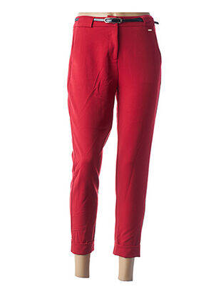 Pantalon 7/8 croială chino talie joasă roșu FRACOMINA femeie