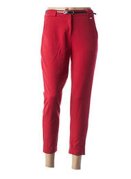 Pantalon 7/8 croială chino talie joasă roșu FRACOMINA femme