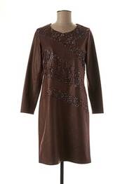 Rochie midi mâneci lungi mâneci lungi maro MERI & ESCA femme