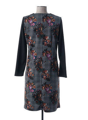Rochie midi imprimeu floral mâneci lungi negru GUY DUBOUIS femeie