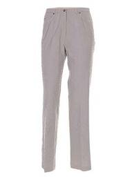 Pantalon drept închidere cu fermoar sub clapetă cu nasturi mărime normală bej FRANCE RIVOIRE femme