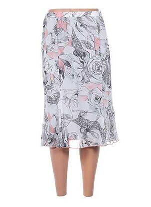 Fustă midi croială dreaptă evazată la bază gri FRANCE RIVOIRE femeie