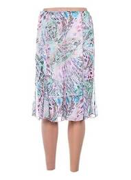 Fustă midi talie elastică roz IMPULSION femme