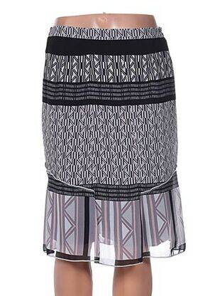 Fustă midi căptușeală gri FRANCE RIVOIRE femme