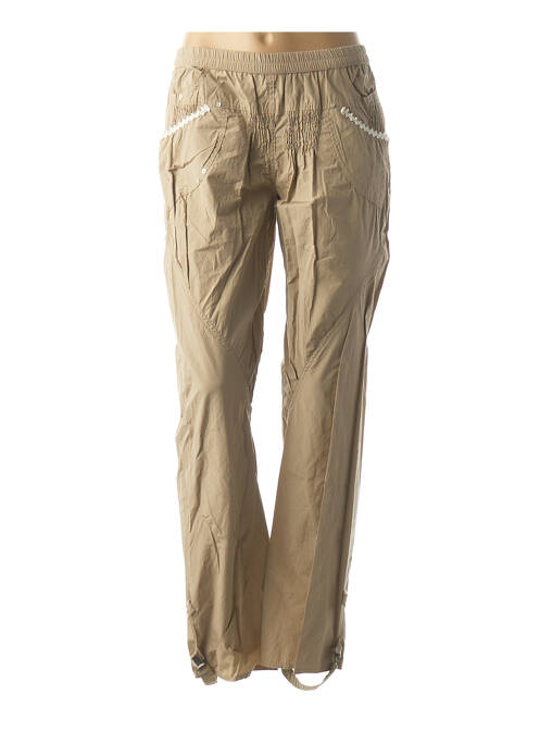 Pantalon drept bej CATY LESCA femeie