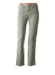 Pantalon croială dreaptă talie joasă verde COUTURIST femeie