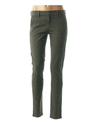 Pantalon subțire talie joasă verde COUTURIST femeie