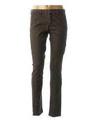 Pantalon subțire talie joasă maro COUTURIST femme