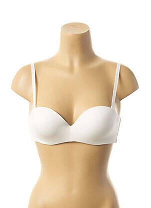 Sutien broderie top sutien modelat alb GEMMA femeie