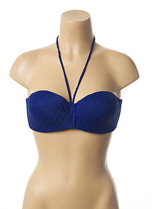 Sutien de costum de baie elasticitate top sutien modelat albastru LOU femeie
