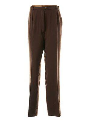 Pantalon drept talie elastică maro QUATTRO femeie