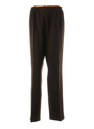 Pantalon drept talie elastică maro QUATTRO femeie