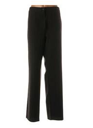 Pantalon drept închidere cu fermoar sub clapetă cu nasturi maro QUATTRO femme