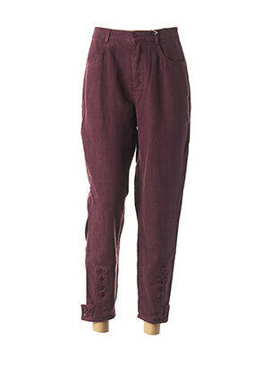 Pantalon 7/8 talie înaltă talie înaltă violet BENSIMON femeie