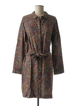 Rochie midi imprimeu fantezie mâneci lungi negru MY SUNDAY MORNING femeie