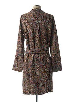 Rochie midi imprimeu fantezie mâneci lungi negru MY SUNDAY MORNING femeie
