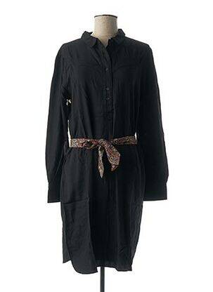 Rochie midi imprimeu fantezie mâneci lungi negru MY SUNDAY MORNING femeie
