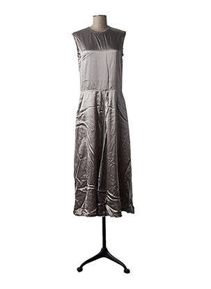 Rochie midi mâneci scurte mâneci scurte gri NINA RICCI femeie