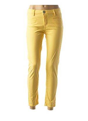 Pantalon slim galben DENIM STUDIO femeie