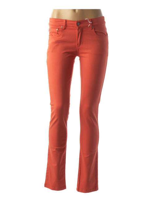 Pantalon drept portocaliu BISCOTE femeie