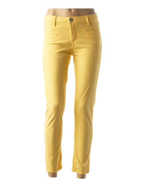 Pantalon slim galben DENIM STUDIO femeie