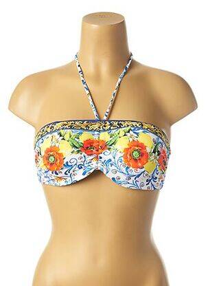 Sutien de costum de baie bretele elastice detașabile alb ANTIGEL femeie